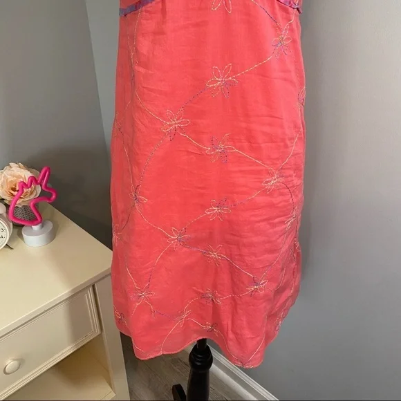 Y2K Floral Tie Dye Trim Cami Dress 2004 - Picture 3 of 9